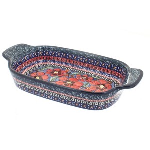 Blue Rose Polish Pottery 1281 Zaklady Rectangular Serving Dish - 1 of 1