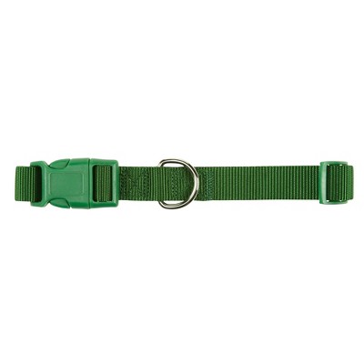 Casual Canine ⅜" Wide Nylon Dog Collar, Fits Necks 6" to 10", Green