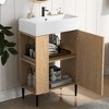 Lyngins 21.6" Storage Bathroom Vanity, Freestanding Vanity with Ceramic Sink & Overflow, Bathroom Storage Cabinet, Small-to-Medium Bathrooms - 2 of 4