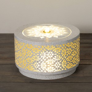 Sullivans 10" Pierced Speckled Metal Fountain, White - 1 of 4