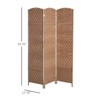NicBex 6' Tall 3-panel Room Divider for Home, Wicker Weave Divider for Room Separation, for Home & Office, Natural - 3 of 4