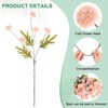 Unique Bargains 5-Heads Artificial Chrysanthemum Ball Flowers Silk Bouquets Real Touch 20 Inch - 2 of 4
