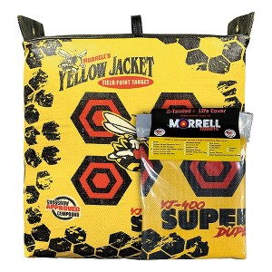Morrell Yellow Jacket YJ-400 Portable Super Duper Field Point Archery Bag Target Replacement Cover w/ Deer Vitals, Bullseyes, and Carry Handle, Yellow - 1 of 4