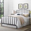 Queen Whitney Adult Bed Black - Crosley: Classic Steel Frame, Arch Headboard & Footboard - 4 of 4