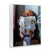 Stupell Industries Dog Reading Newspaper On Toilet Framed Giclee Art - 2 of 4