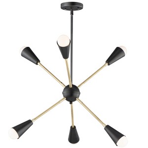 Maxim Lighting Lovell 6 - Light Pendant in  Black/Satin Brass - 1 of 4