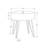 Alilang 13.75 inch Round Upholstered Accent Stool with Gold Hairpin Legs-Blue - 3 of 4
