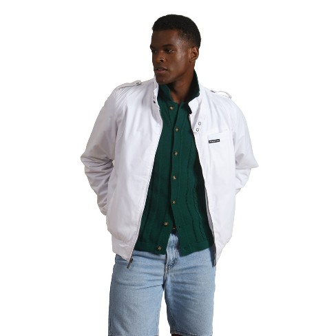 Members Only Men's Original Iconic Racer Jacket - X-Large, White