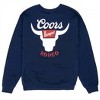 Mens Coors Banquet Rodeo Horns Navy Colorway Crewneck Sweatshirt - 3 of 4