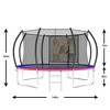 Jump Into Fun 12FT Outdoor Trampoline Equipped With 360-Degree Safety Net, Curved Poles, zipper door Recreational Trampoline for Kids and Adults - 2 of 4