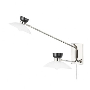 Mitzi Whitley 2 - Light Swing Arm Lamp in  Polished Nickel - 1 of 1
