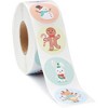 Blue Panda 1000 Pack Christmas Stickers, Assorted Designs Sticker Roll for Kids (1 in) - 3 of 4