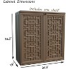 Syemin Storage Shed, Waterproof Storage Shed, Double Shelves for Cleaning Tools and Garden Accessories, Brown, 34.3"*15"*36.2" - 2 of 4