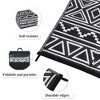 Outdoor Rug Waterproof Patio Rug Mat Geometric Rug Plastic Straw Outside Rug for RV Camping Picnic Reversible Rug - 4 of 4
