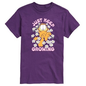 Men's - Garfield - Garfield Flowers Keep Growing Short Sleeve Graphic T-Shirt - 1 of 4