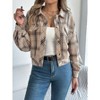 Women's Corduroy Long Sleeve Jacket Collared Button Down Casual Work Blazer Coat - 3 of 4