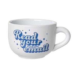 Totalee Gift 6.5" White Read Your Email Cappuccino Mug Ceramic White 24 oz - 1 of 1