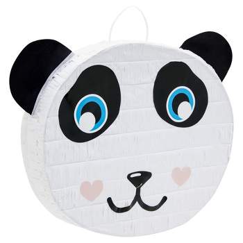 Blue Panda Small Panda Pinata, Kids Panda Birthday Party Supplies, Animal Baby Shower Decorations, 14.6 x 3.0 x 12.4 In