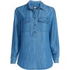 Lands' End Women's Long Sleeve Popover Top made with TENCEL Fibers - 2 of 3