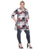 Plus Size Plaid Tunic Shirt - White Mark - 3 of 4