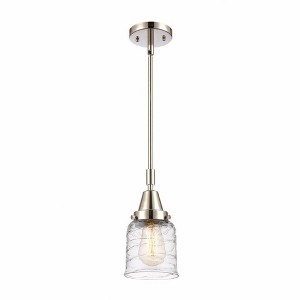 Bell - 1 Light Stem Hung Mini Pendant In Industrial Style-11.13 Inches Tall and 5 Inches Wide - 1 of 1