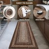 Washable Area Rug, Vintage Accent Rug, Braided Print Carpet, Low Pile Non-Shedding Kitchen Rugs with Non Slip Backing, Foldable Rug - 4 of 4