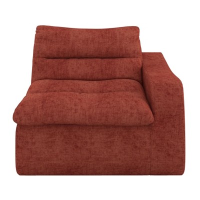 Vynxaria Bean Bag Seats - Sunset Orange Armchair Lounger, Right-Arm Floor Sofa for Living Room & Office (Ergonomic Support)