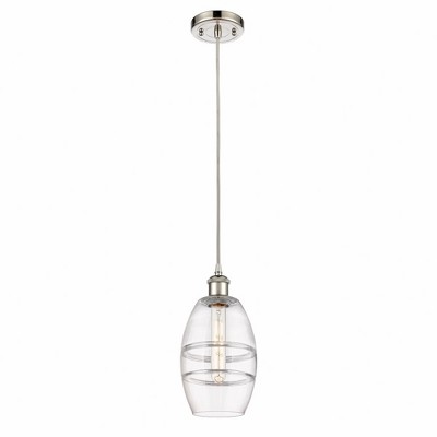 Vaz - 1 Light Cord Hung Mini Pendant In Industrial Style-8.13 Inches Tall and 5.88 Inches Wide