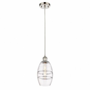 Vaz - 1 Light Cord Hung Mini Pendant In Industrial Style-8.13 Inches Tall and 5.88 Inches Wide - 1 of 1