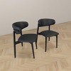 NicBex Mid-Century Modern Fabric Upholstery Dining Chair Set of 2 with Solid Wood Legs Kitchen Side Chairs for Living room - 4 of 4