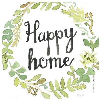 4pk Ceramic Happy Home Wreath Coasters - Thirstystone