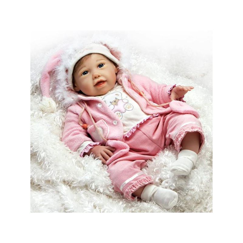 Paradise Galleries "Cuddle Bear Bella" Real Baby Doll. 21" Weighted Reborn Baby Doll with 5-Piece Baby Doll Clothes Set.  Age 3+, 3 of 8