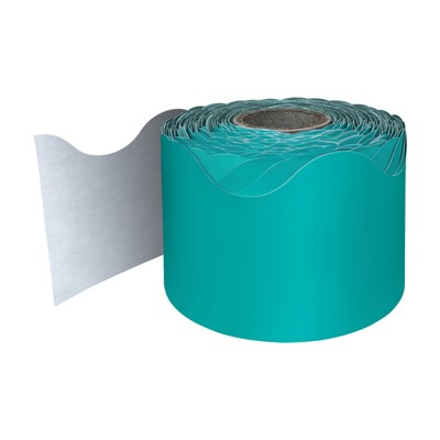 Carson Dellosa Education Teal Rolled Scalloped Border, 65 Feet (Pack of 2)