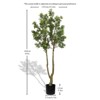 NicBex UV-Resistant Faux Tropical Tree, Curved Branches Artificial Plant, Resort-Style Floor Decor, Fake Plants for Garden Door Decor - 3 of 4