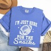 Simply Sage Market Women's I'm Just Here For The Snacks Disco Short Sleeve Garment Dyed Tee - 3 of 4