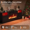70 in Fireplace TV Stand with 36 in Electric Fireplace, LED Flame, Black Wood Grain Entertainment Center for TVs up to 80 in, Modern Media Console - 4 of 4