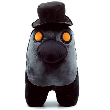 Among Us 12 Inch Plush | Black Crewmate with Top Hat and Mask