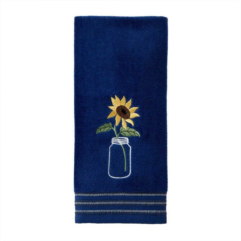2pk Sunflower in a Jar Hand Towel Blue - SKL Home, 3 of 7