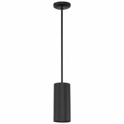 Pilson Matte Black Metal Mini LED Pendant, 10.5" Height