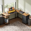 GALAXHERO 60-Inch L-Shaped Gaming Desk, Corner Computer Desk with Storage, Power Outlets & LED Lights, Office/Gaming Desk for Bedroom - 2 of 4