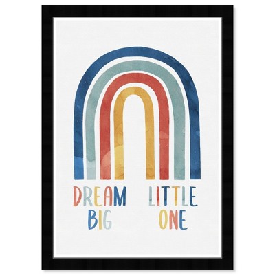 Wynwood Studio 15"x21" Dream Big Little One Typography and Quotes Framed Art Print : Framed, High-Definition, Fade-Resistant