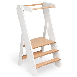 Comfy Cubs Kids Step Stool for Ages 3+, 3 Height Adjustable Toddler Tower for Kitchen Sink & Bathroom Access - 1 of 4