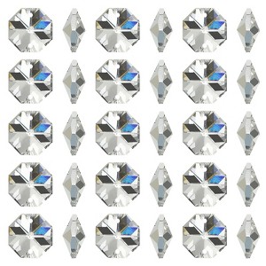 Unique Bargains Hanging Ornament DIY Craft Prisms 2 Holes Octagon Suncatchers 0.55" 100 Pcs - 1 of 4