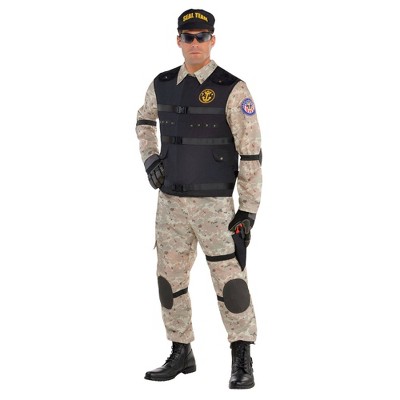 Adult Plus Seal Team Hero Halloween Costume 2X