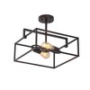 Chloe Lighting Nolan Farmhouse 2 Light Black Square Semi-Flush Ceiling Pendant 14.25" Wide - 2 of 4
