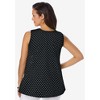 Jessica London Women's Plus Size Stretch Cotton V-Neck Trapeze Tank - 3 of 4