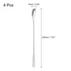 Unique Bargains Stainless Steel Mixing Drink Cocktail Long Handle Spoons 4 Pcs - 2 of 4