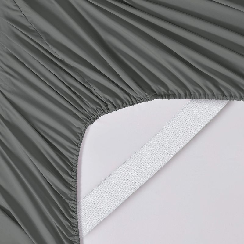 Fitted Sheet Brushed Microfiber Bottom Sheets with Built in Sheet Straps by Sweet Home Collection™, 4 of 6