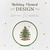 Spode Christmas Tree 10.5" Dinner Plate (Set of 4) - Festive Holiday Stoneware Plate with Christmas Tree & Green Borders, Microwave & Dishwasher Safe - 3 of 4