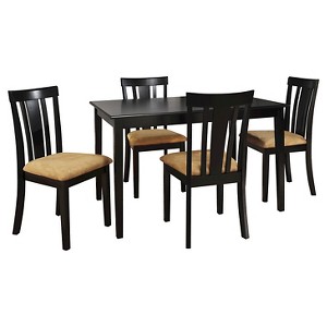 Collinsville 5-Piece Black Dining Set - Slat Back Chair